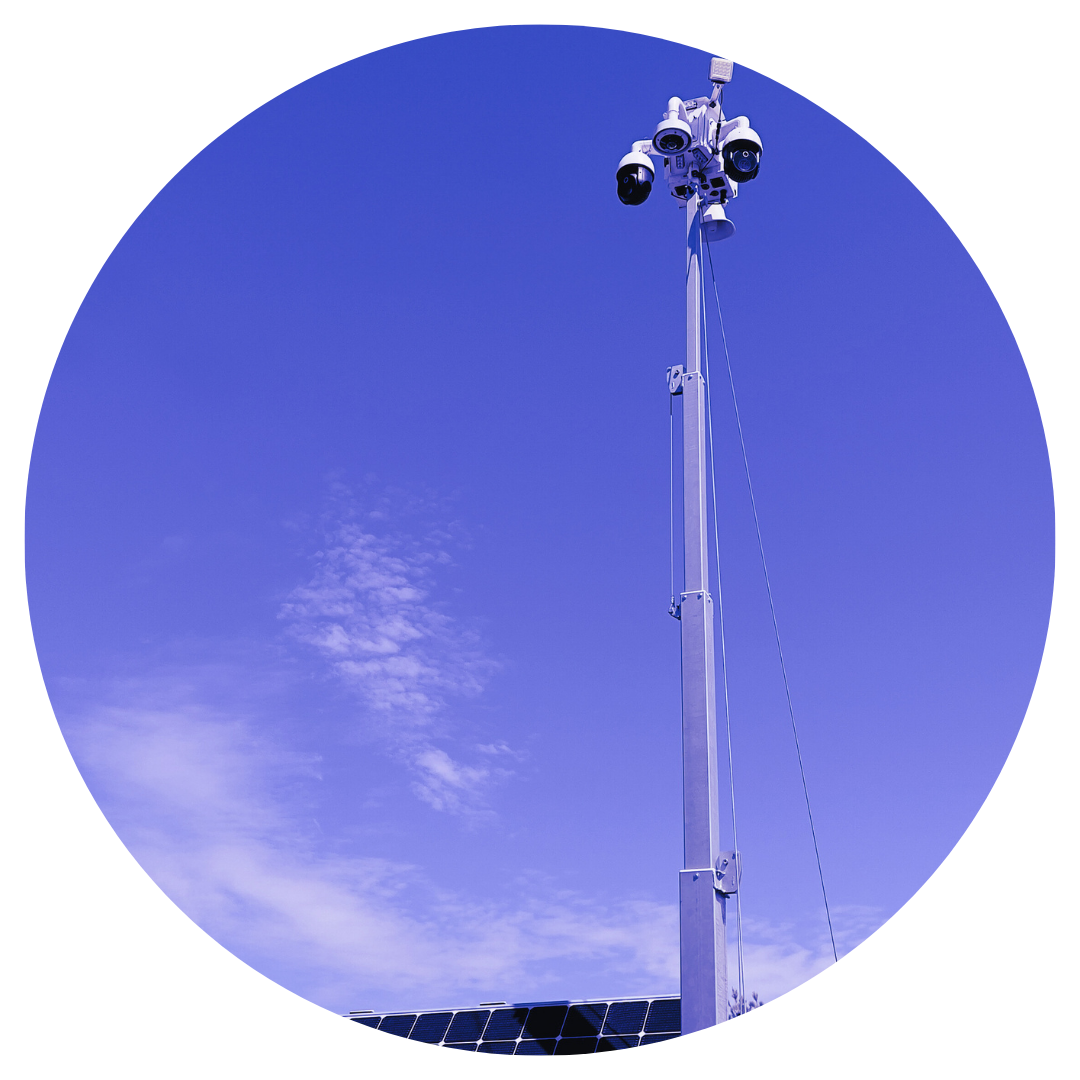 Mobile Surveillance Trailer cameras